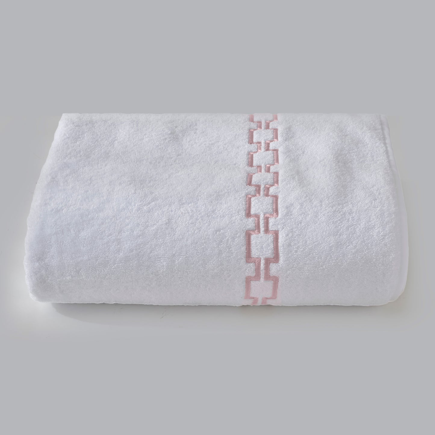 Coordinated Cotton Terry Towels with Embroidered Greek - Medicea
