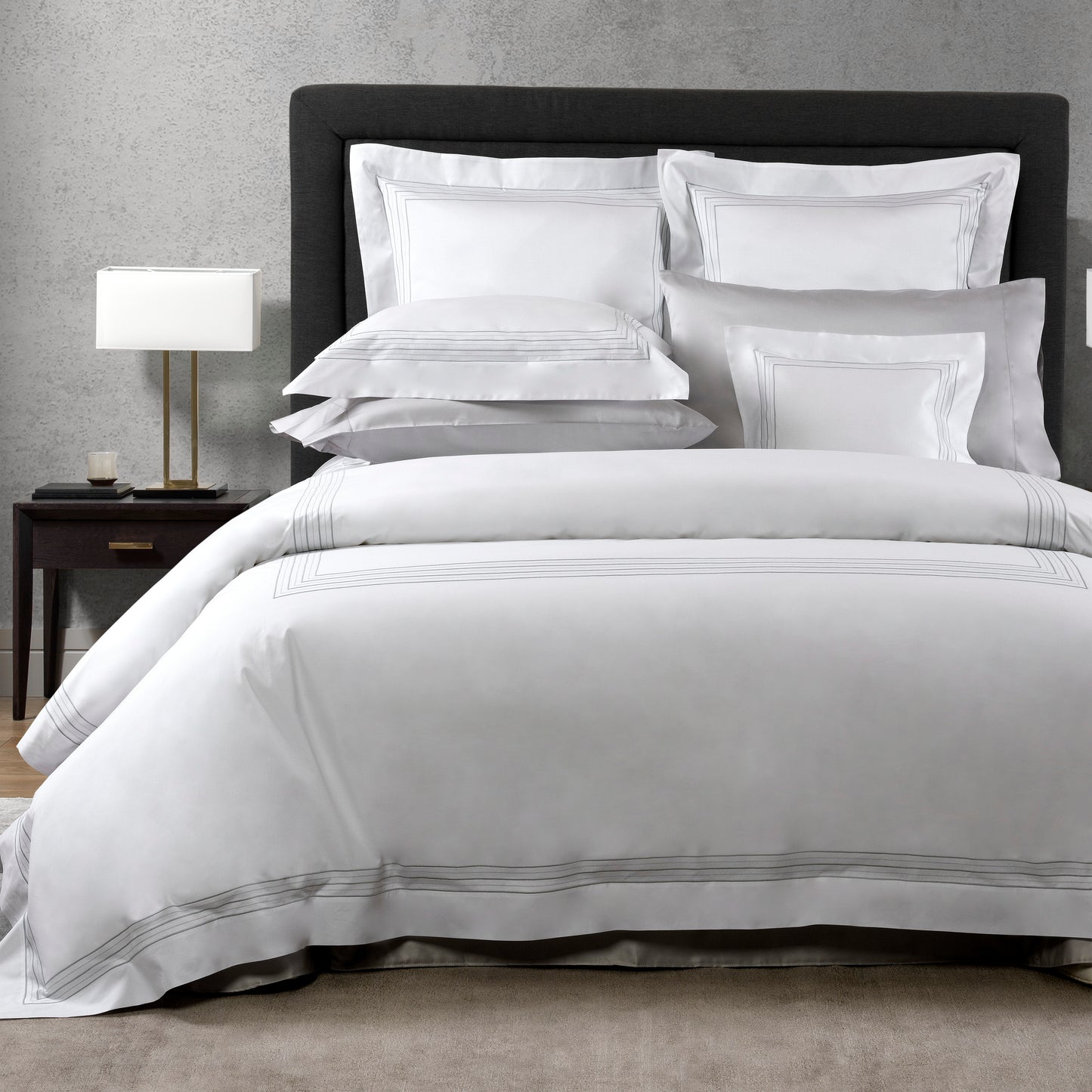Duvet Cover Set in Cotton Satin 630TC Sea Island - Gubbio