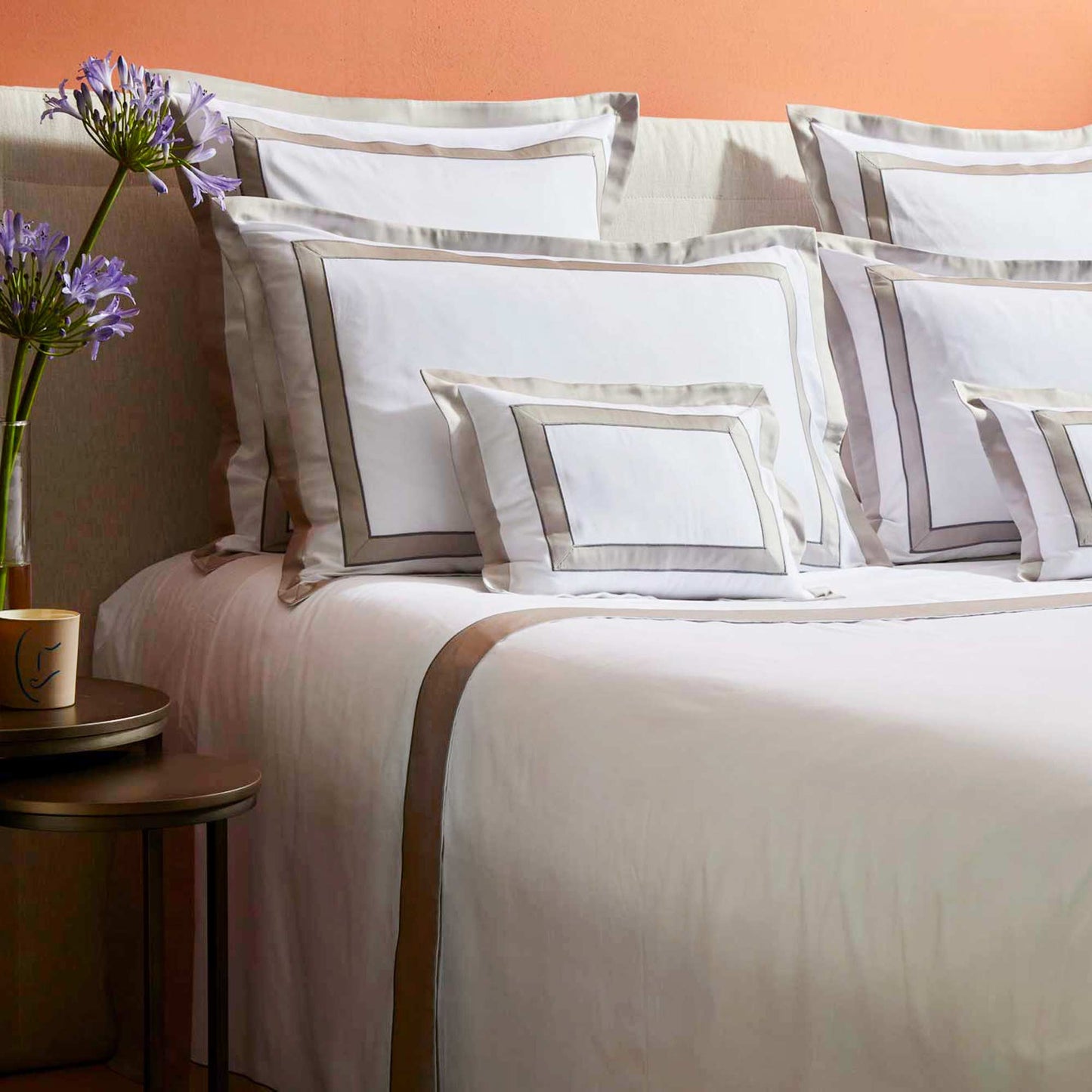 600TC Cotton Satin Sheet Set with Satin Ruffle and Embroidery - Matiti