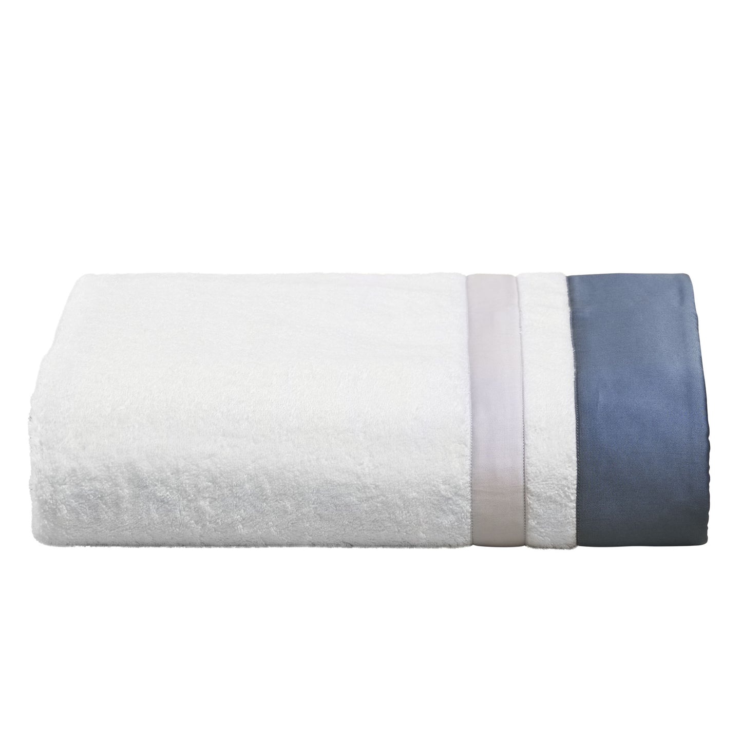 Pair of Cotton Terry and Cotton Satin Towels - Pure