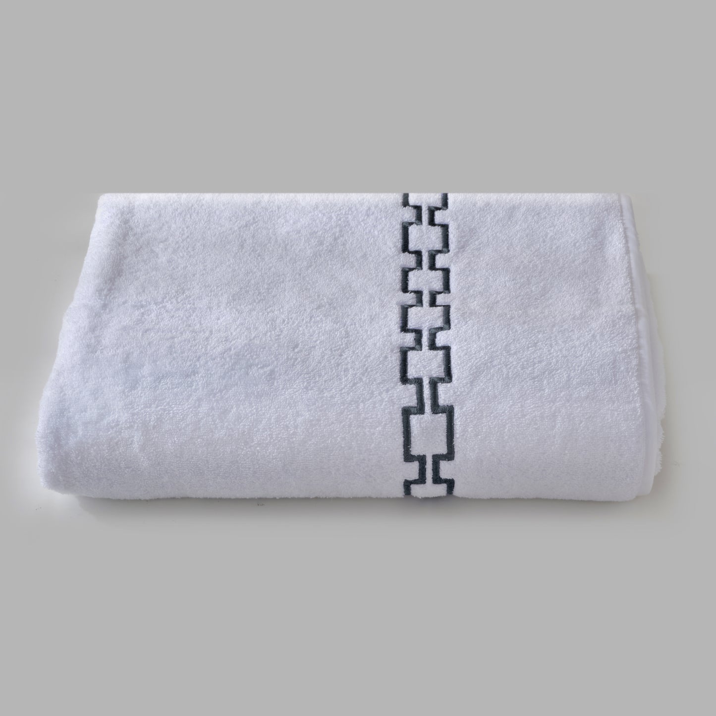 Coordinated Cotton Terry Towels with Embroidered Greek - Medicea