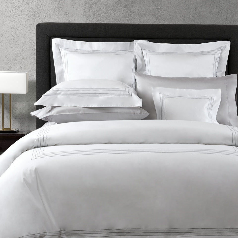 Duvet Cover Set in Cotton Satin 630TC Sea Island - Gubbio