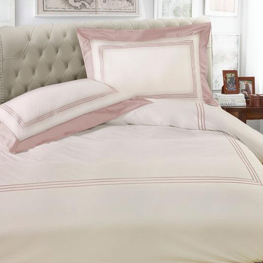 600TC Cotton Satin Duvet Cover Set with Embroidered Three Wands - Sforza