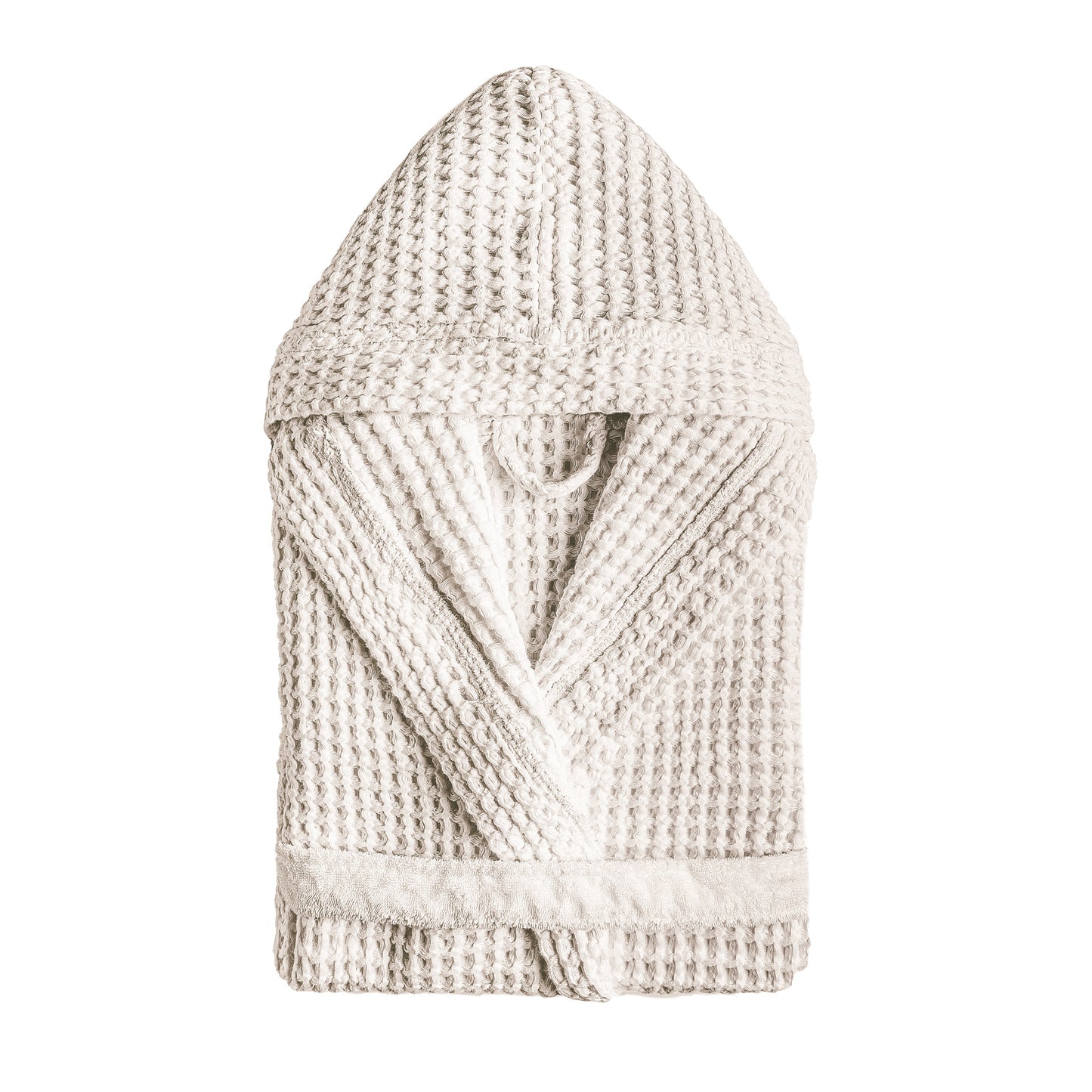 Pure Cotton Honeycomb Terry Bathrobe with Hood - Aura