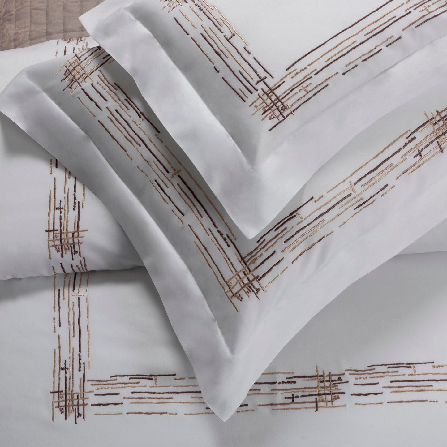 Embroidered 300TC Cotton Satin Duvet Cover Set - Graffiti