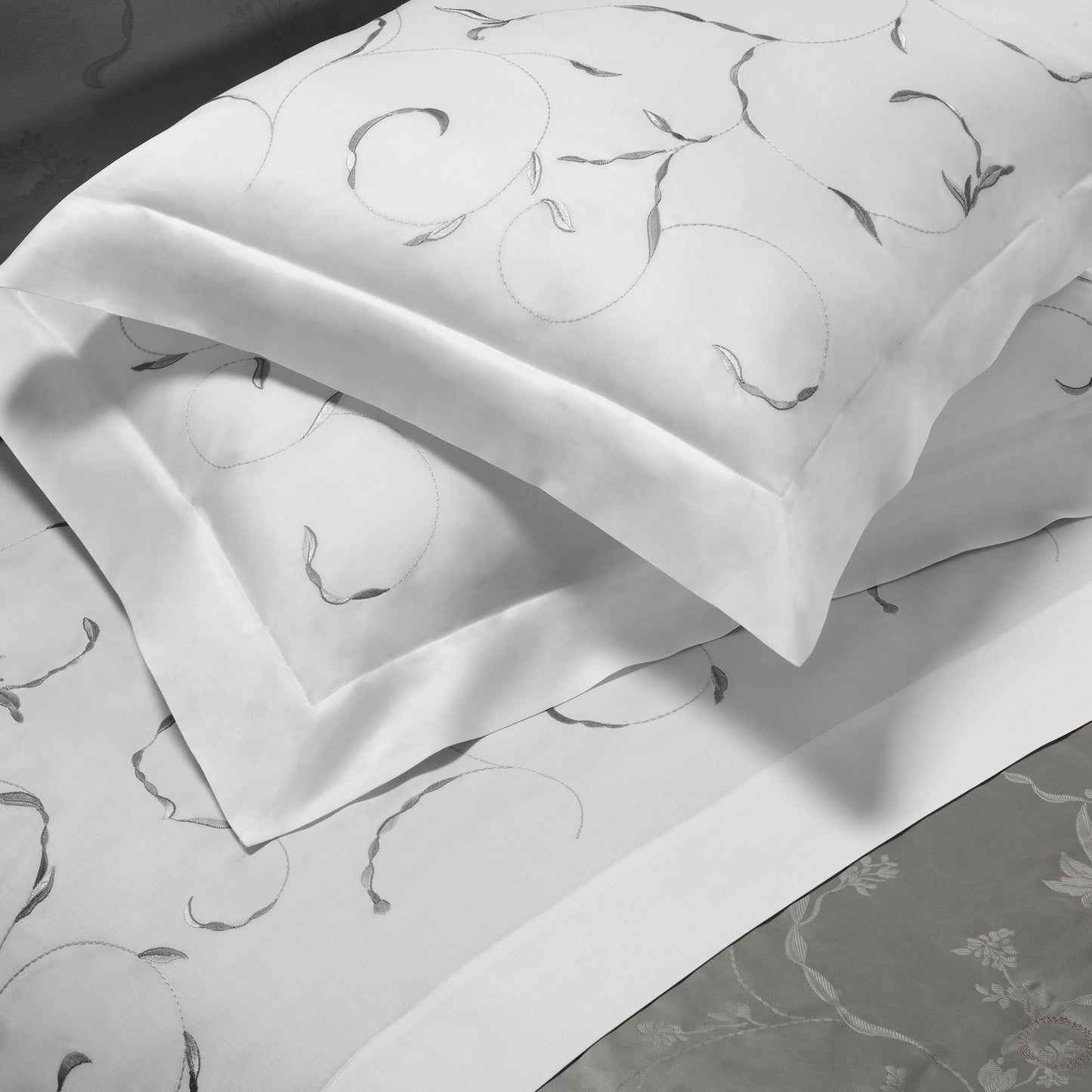 300TC Cotton Satin Sheet Set with All Over Embroidery - Argentario