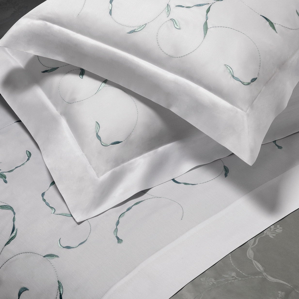 300TC Cotton Satin Duvet Cover Set with All Over Embroidery - Argentario