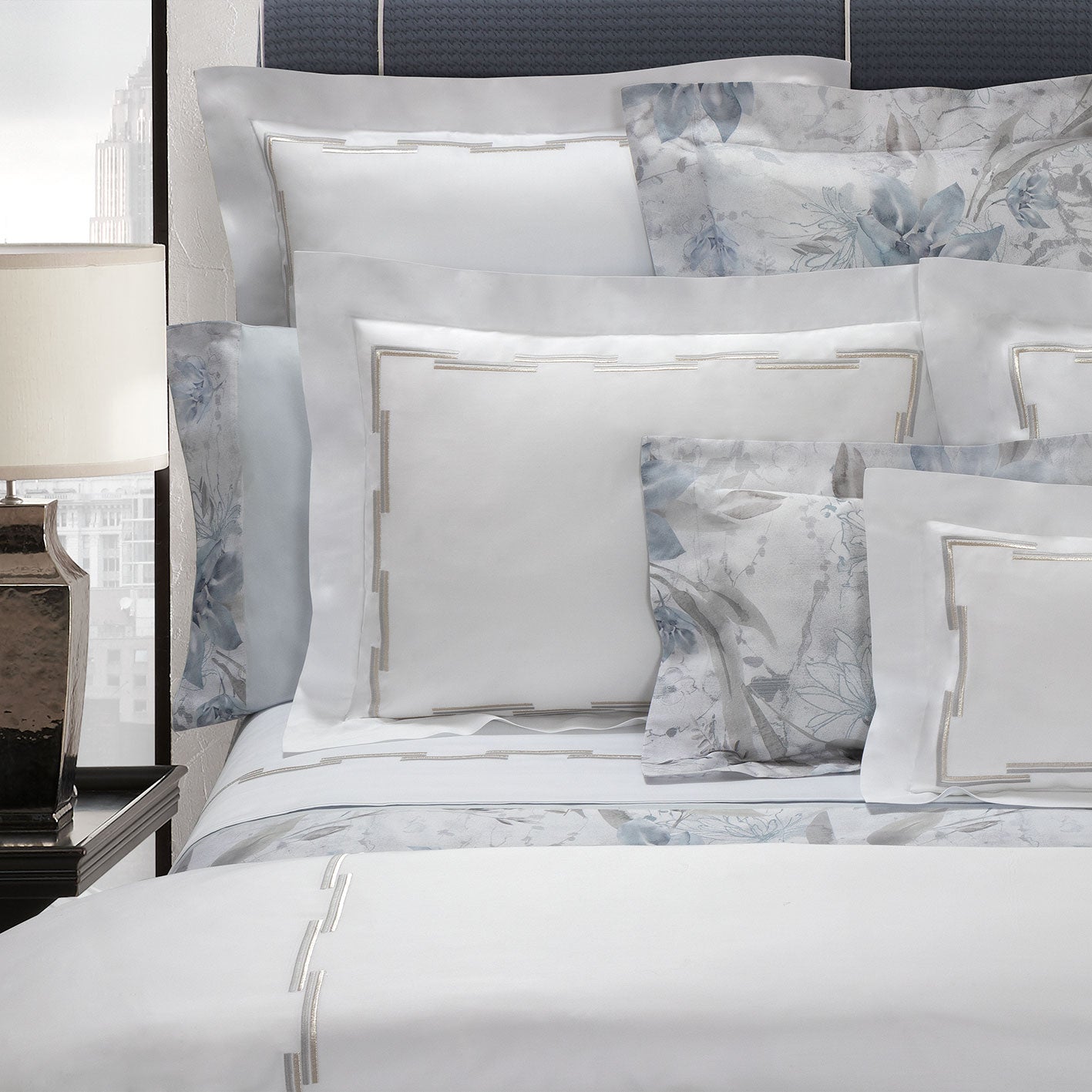 Embroidered 300TC Cotton Satin Sheet Set - Gabrio