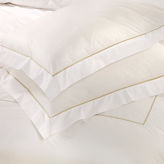 400TC Cotton Percale Duvet Cover Set with Hand Embroidered Rod - Viscontea