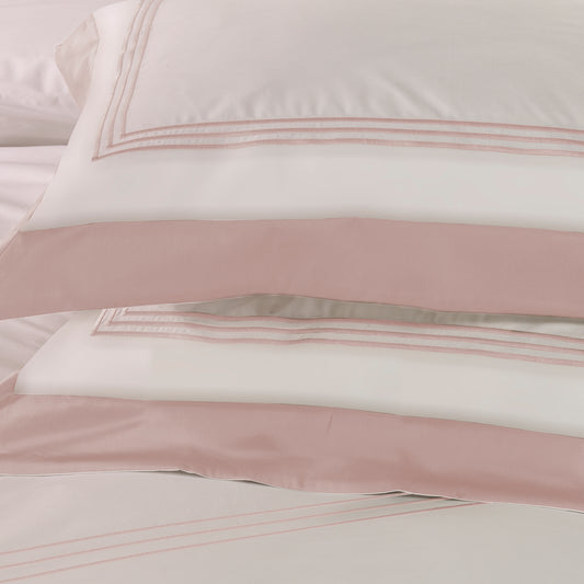 Duvet Cover Set in 400TC Cotton Percale with Embroidered Three Wands - Sforza