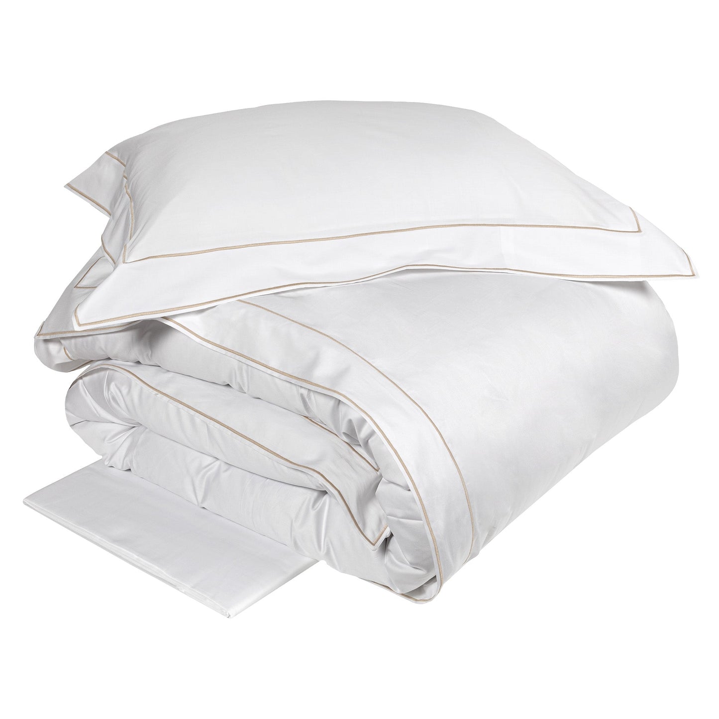 300TC Cotton Satin Duvet Cover Set with Double Cord - Island
