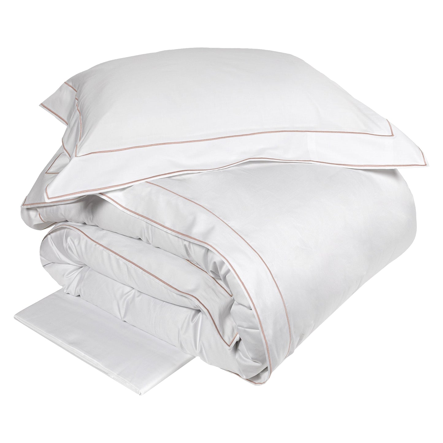 300TC Cotton Satin Duvet Cover Set with Double Cord - Island