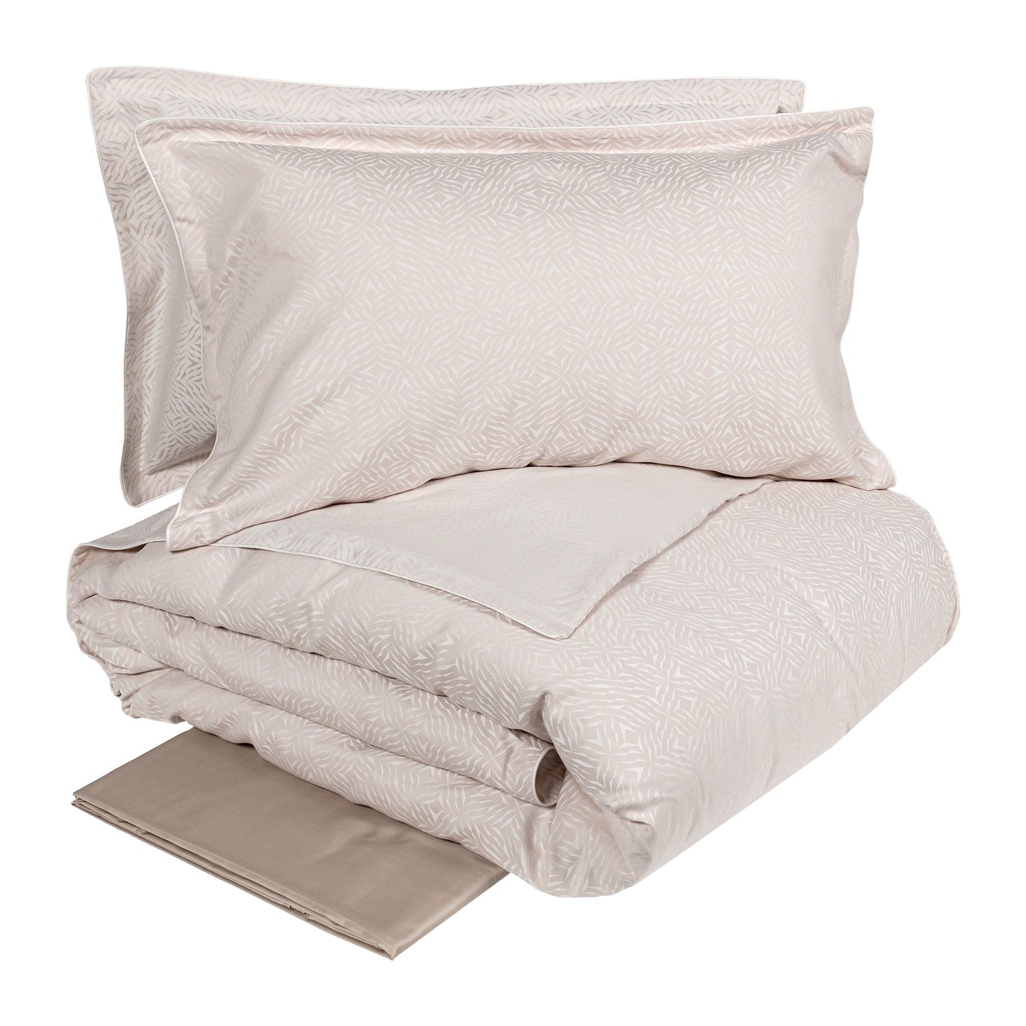Duvet Cover Set in 600TC Cotton Satin Reversible with Piping - City Life