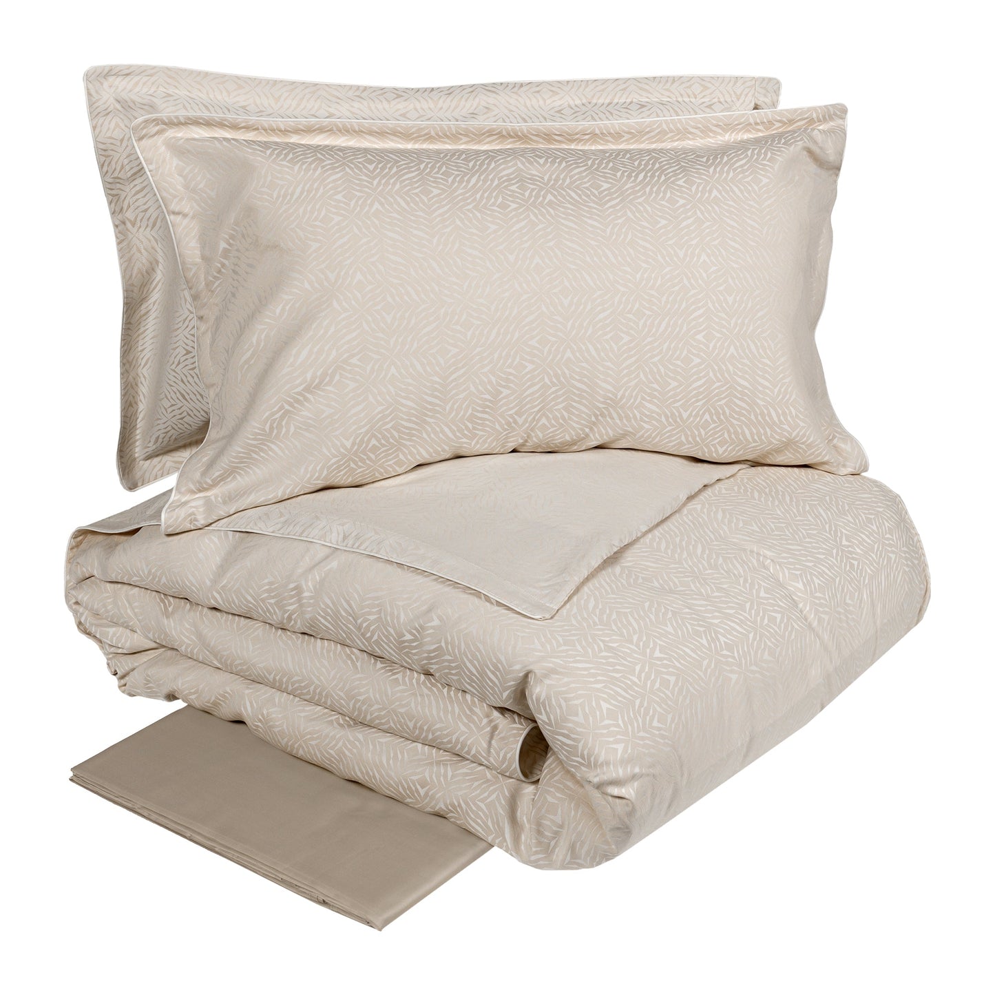 Duvet Cover Set in 600TC Cotton Satin Reversible with Piping - City Life
