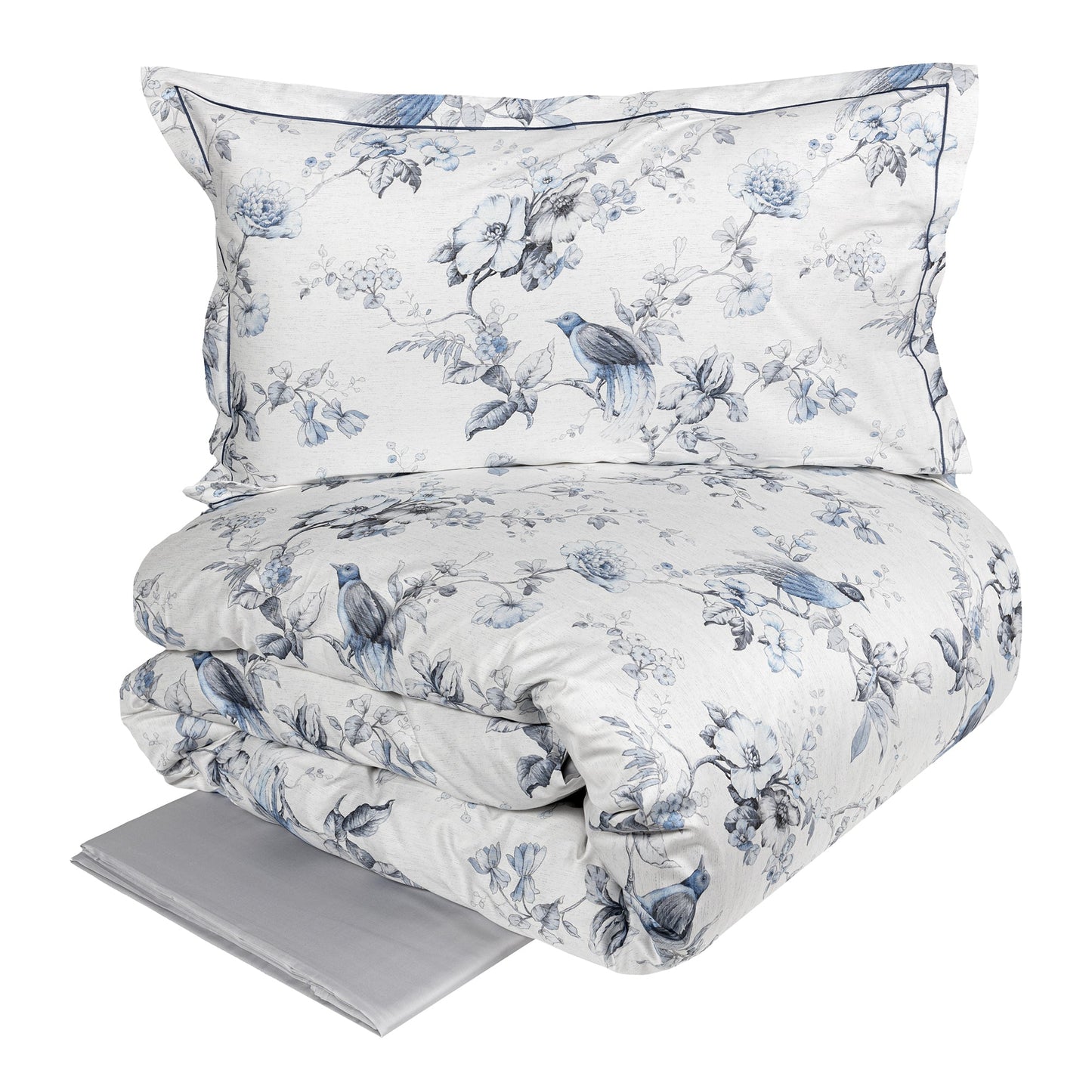 Reversible 300TC Cotton Satin Duvet Cover Set - La Maggiolina