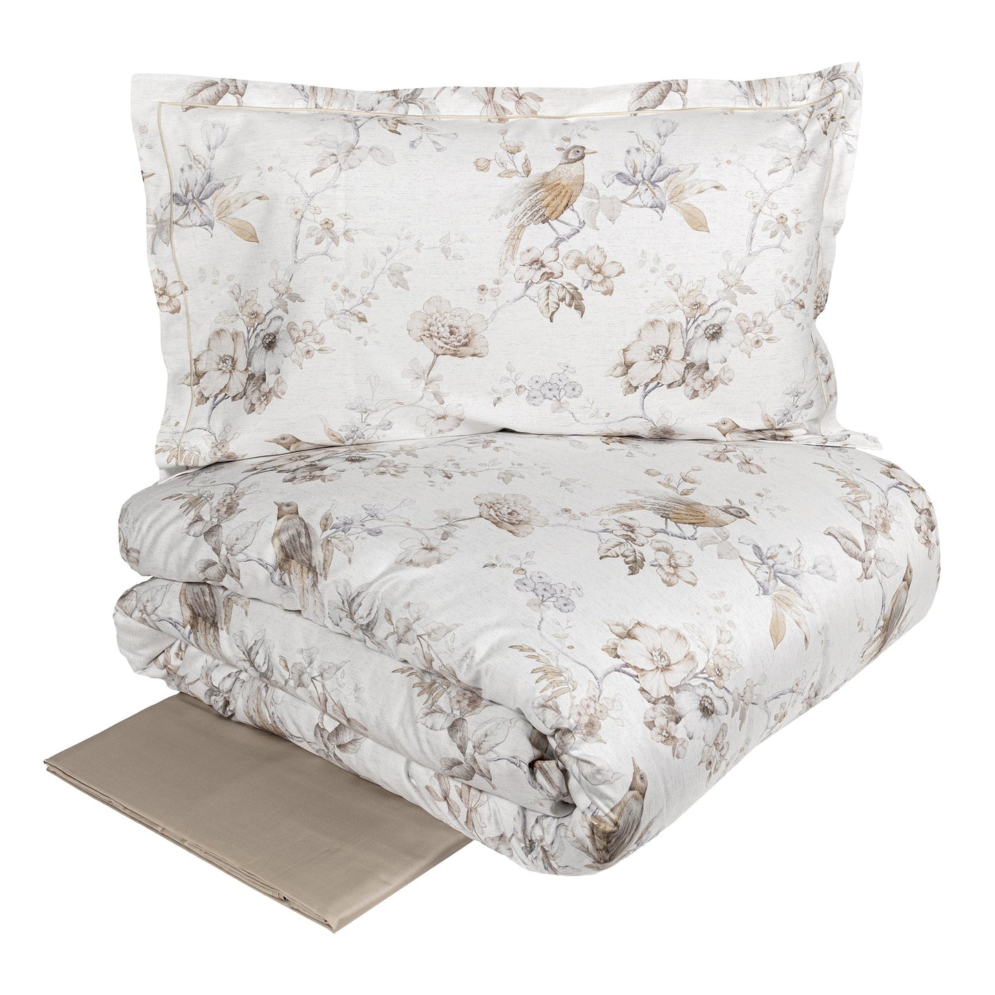 Reversible 300TC Cotton Satin Duvet Cover Set - La Maggiolina