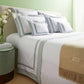300TC Cotton Percale Sheet Set with Satin Border and Embroidery - Botero