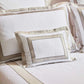 Duvet cover set in 400TC cotton percale with satin flounce and embroidery - Matiti