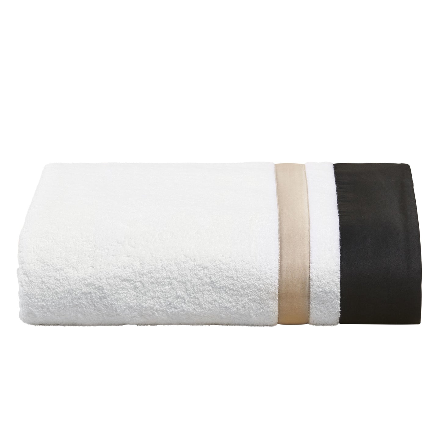 Pair of Cotton Terry and Cotton Satin Towels - Pure