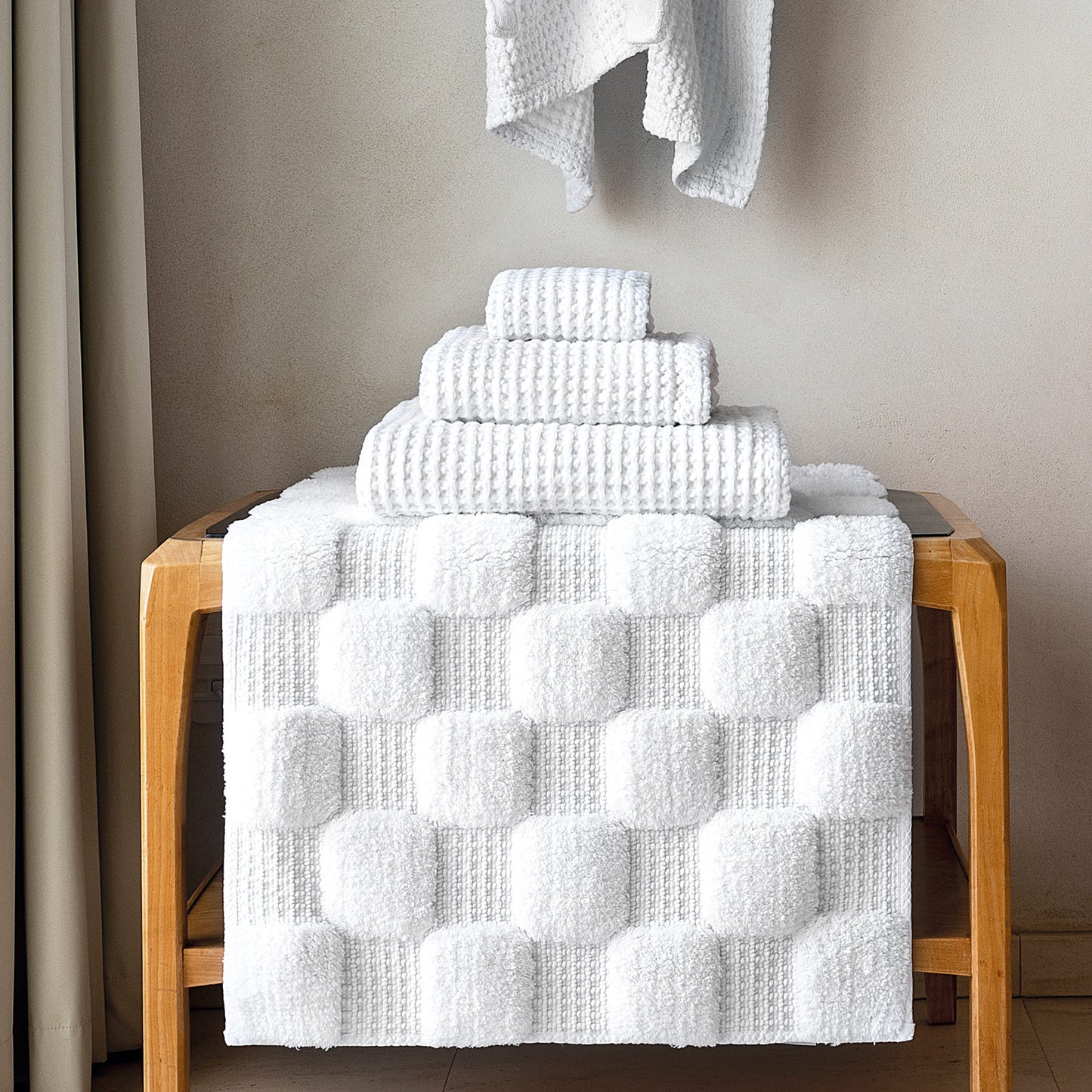 Pure Cotton Honeycomb Sponge Rug - Aura