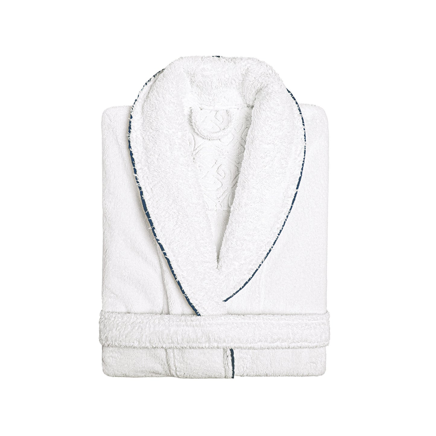 Pure Egyptian Cotton Terry Bathrobe with Shawl Collar - Portobello