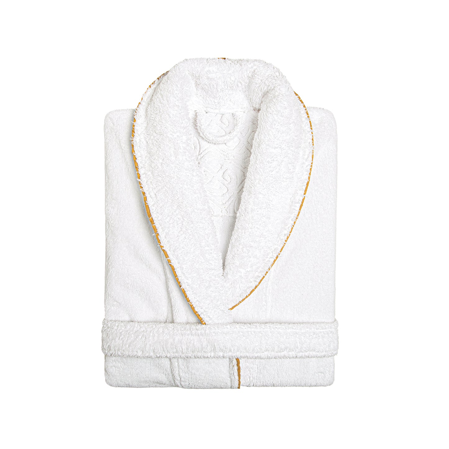 Pure Egyptian Cotton Terry Bathrobe with Shawl Collar - Portobello