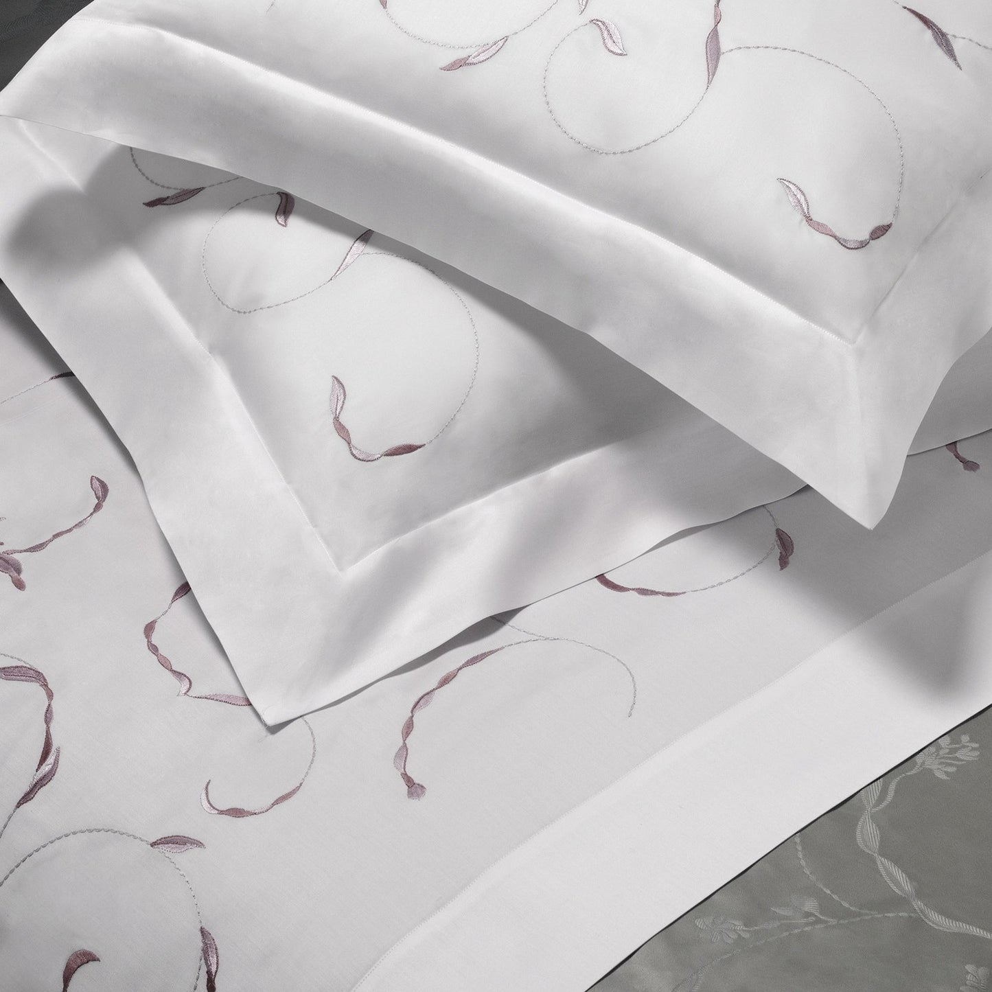 300TC Cotton Satin Duvet Cover Set with All Over Embroidery - Argentario