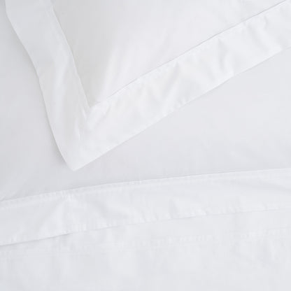 200TC Cotton Percale Duvet Cover Set with Contrasting Embroidered Rod - Opera