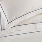 400TC Cotton Percale Duvet Cover Set with Hand Embroidered Rod - Viscontea