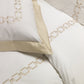 400TC Percale Cotton Sheet Set with Hand-Embossed Greek Border - Medicea
