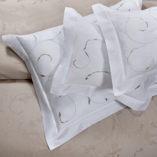 300TC Cotton Satin Pillowcase with All Over Embroidery - Argentario