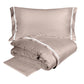 300TC Cotton Satin Duvet Cover Set with Scalloped Macrame - Castle