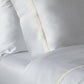 Pair of 300TC Cotton Satin Pillowcases with Scalloped Macrame - Castle