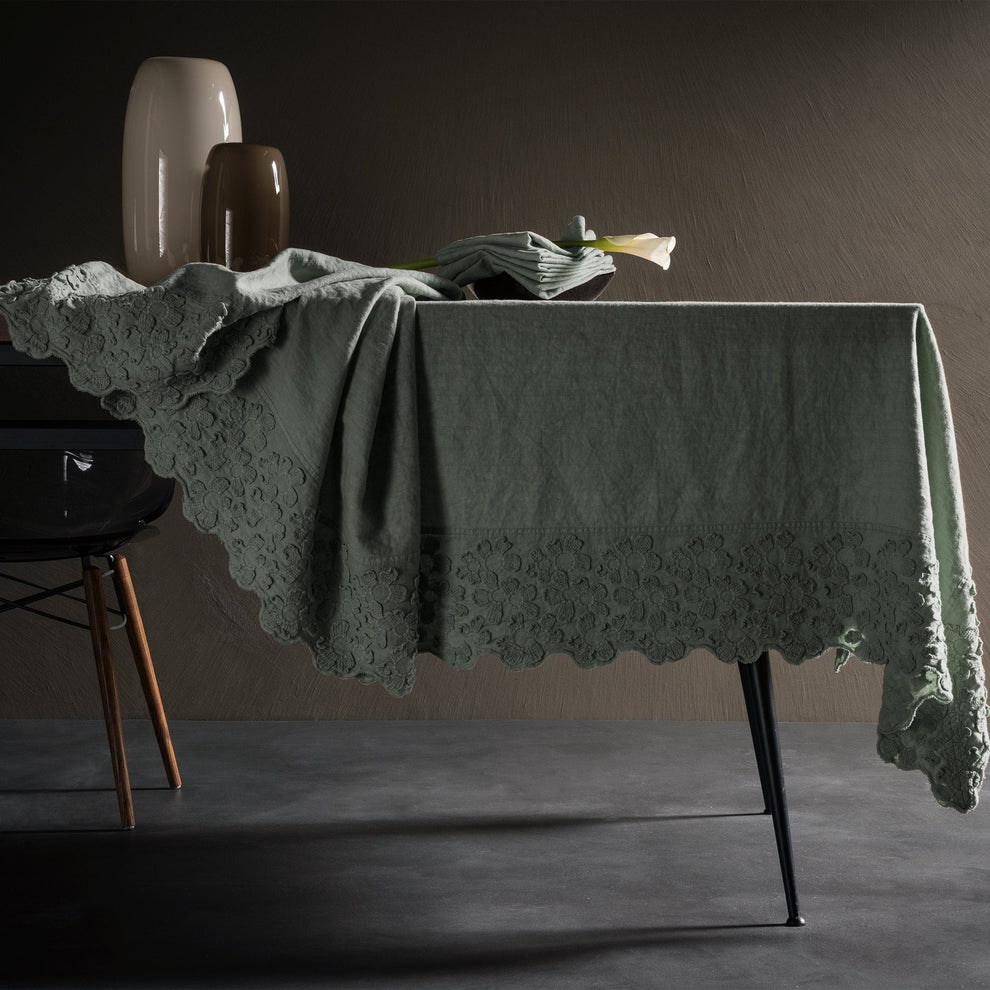 Tovaglia in Puro Lino StoneWashed no Stiro - Primula
